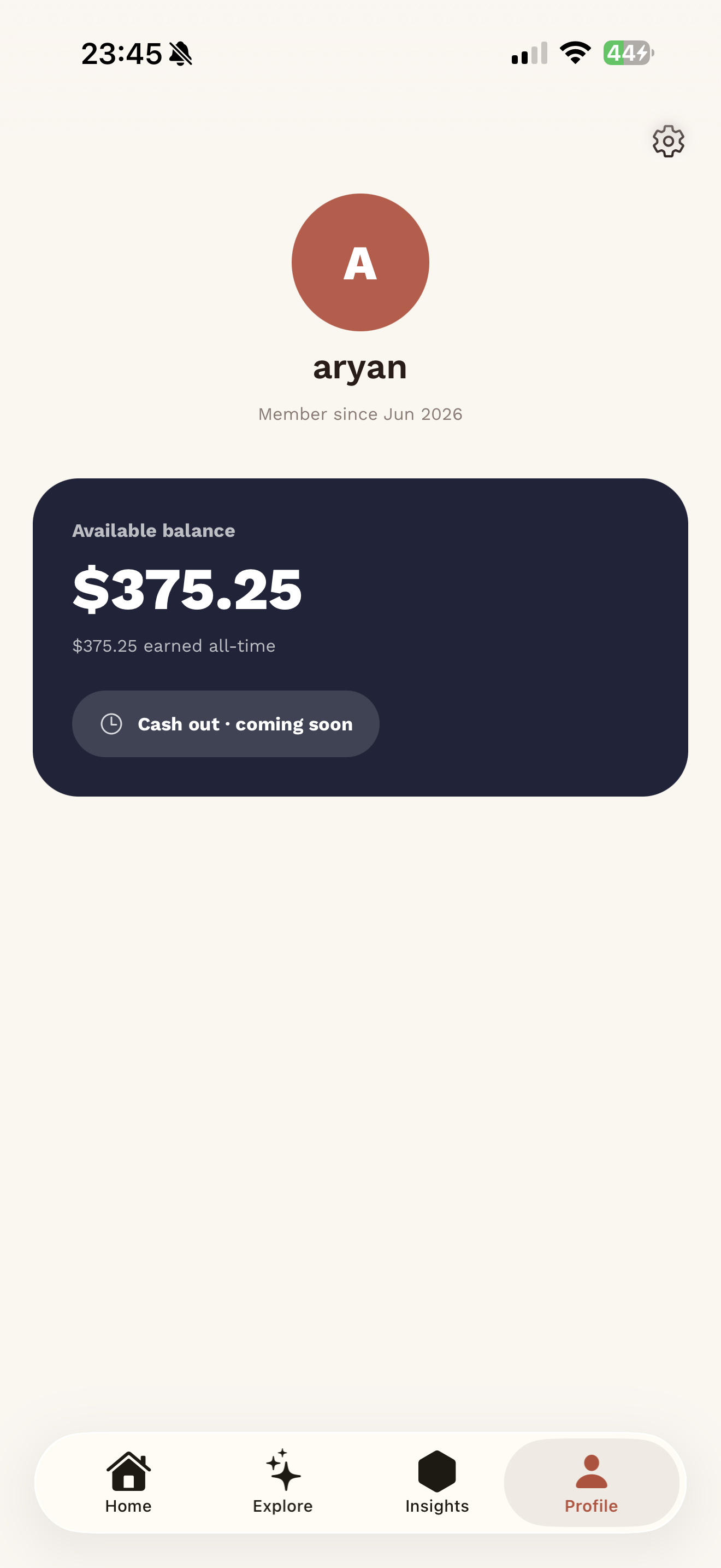 Rambi payout screen